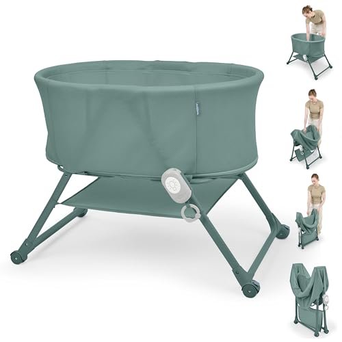 Snooze and Stow Rocking Portable Folding Bassinet